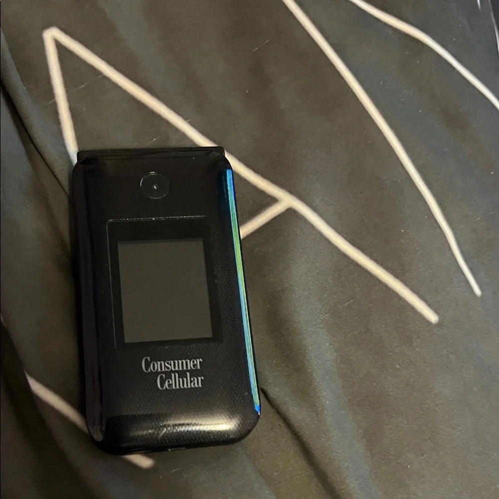 Sleek Black Flip Phone